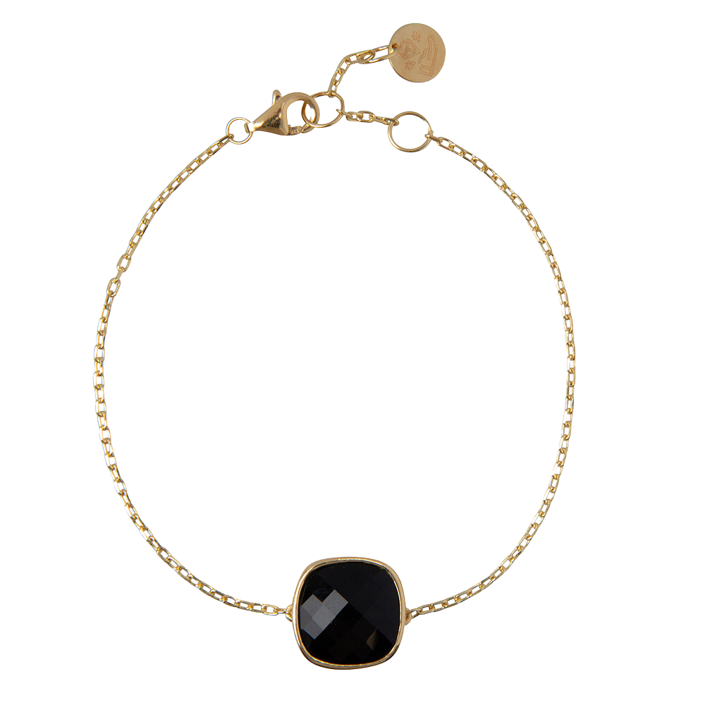 Pretty Cushion | Bracelet | Gold Zircon