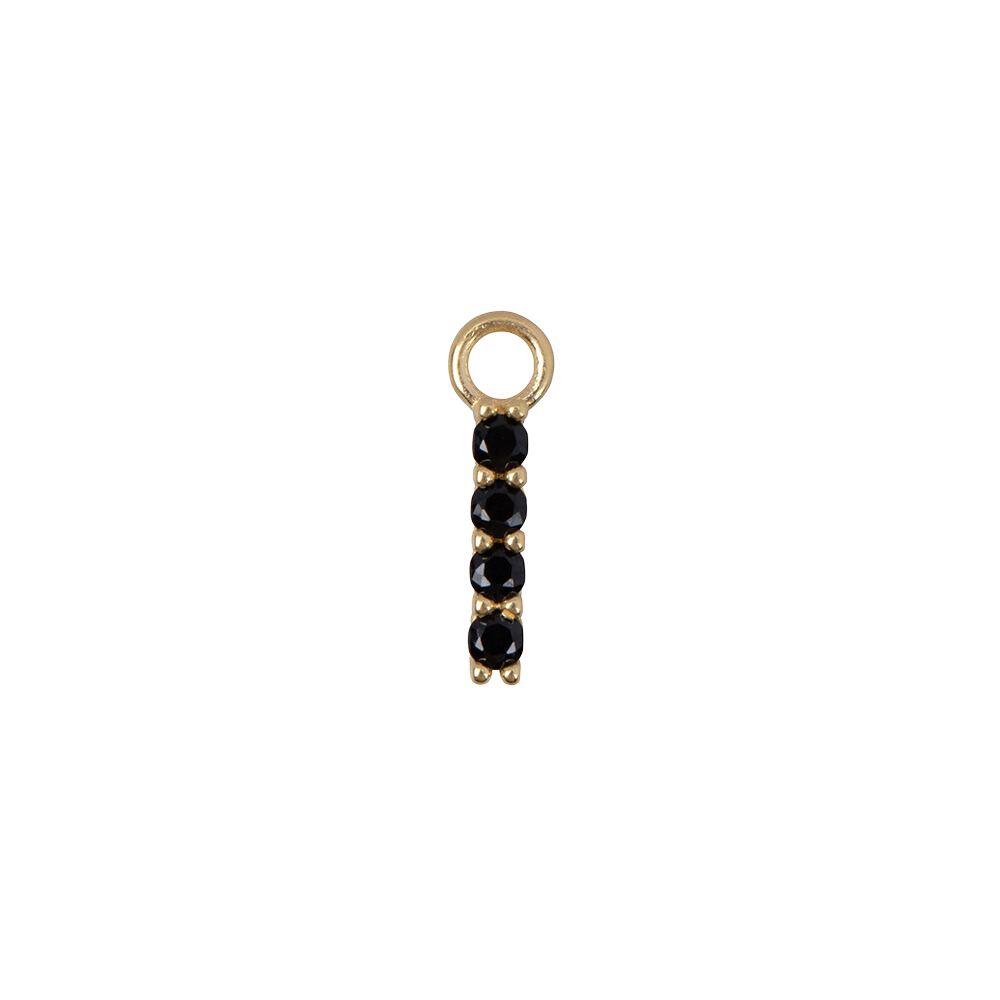 Pendant 18kt gold vermeil met 4 zirkonia steentjes