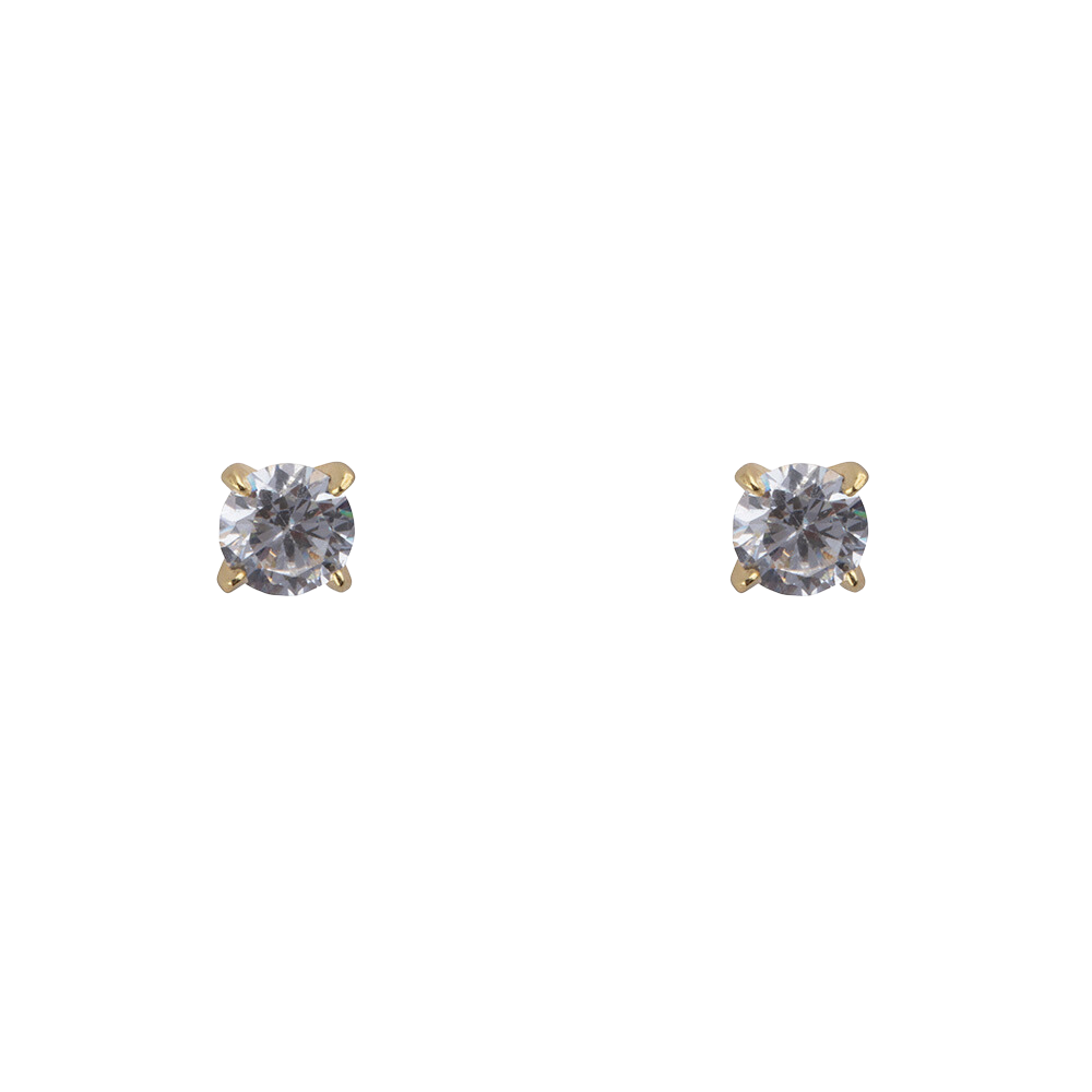 It's a Stone Thing | Earstud Small | Gold Zirconia