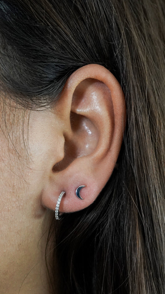 To the Moon | Earstud | Silver