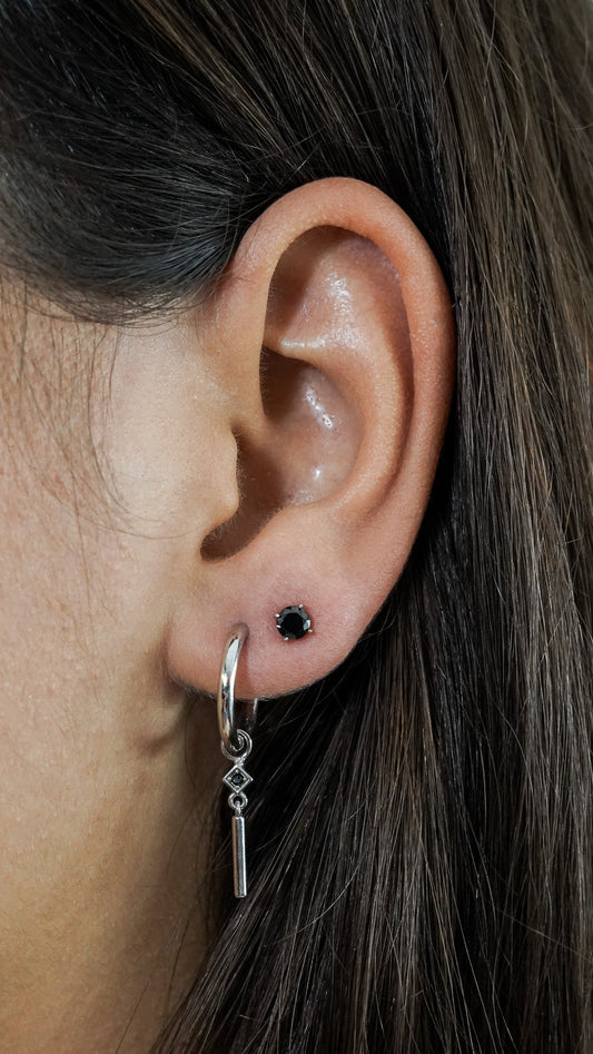 It's a Stone Thing | Earstud Small | Silver Zircon