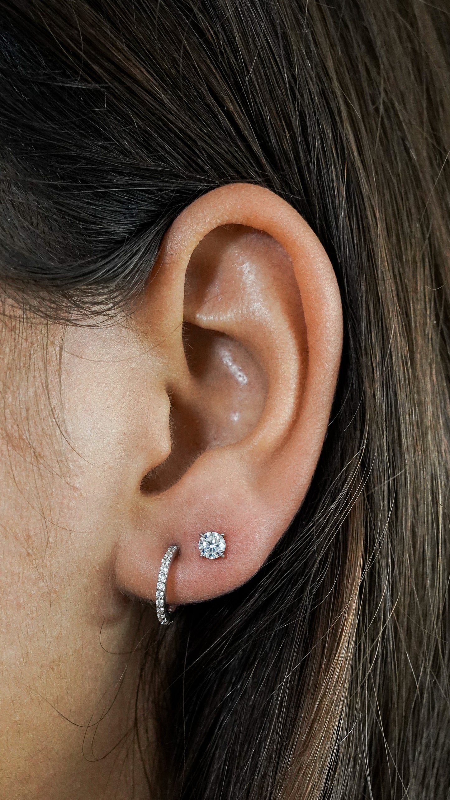 It's a Stone Thing | Earstud Small | Silver Zirconia